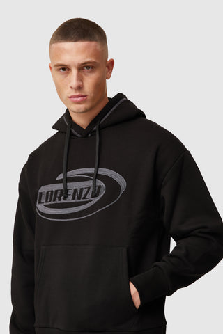 ORBIT STITCH HOOD - BLACK