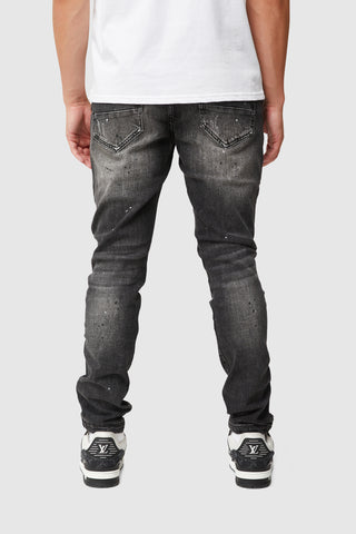 Guy -knop zoom jeans - zwart