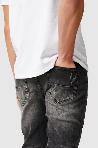 Guy -knop zoom jeans - zwart