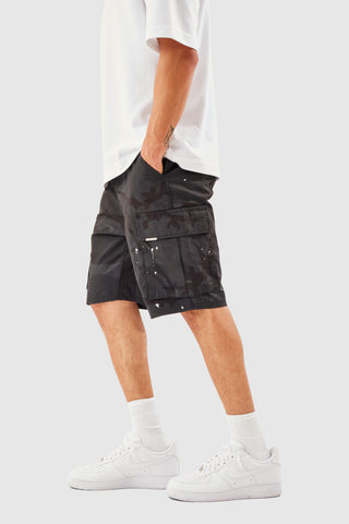 General Cargo Short -Black Camo