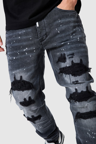 Diamante Dillon Jean - Charcoal