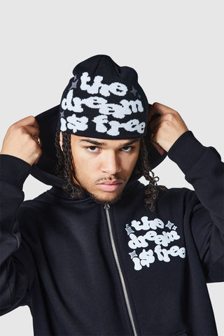Dream Is Free Skull Beanie - Black