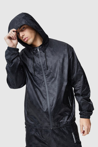 Monogram Windbreaker - Black