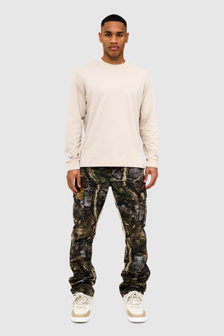 GENERAL CARGO FLARE PANT - WOODLAND CAMO