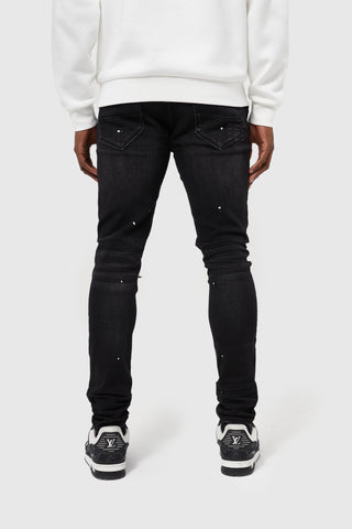 Pietro Laser Print Jean Black