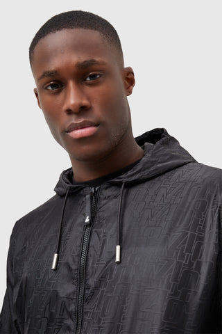 DAVOS JACQUARD WINDBREAKER - BLACK