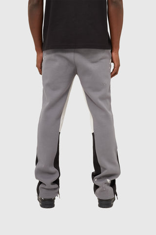 FLARED TONAL PAINT JOGGER - GREY