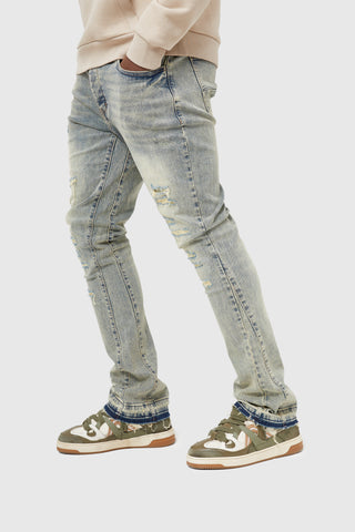 OASIS FLARE JEAN - DUNE BLUE