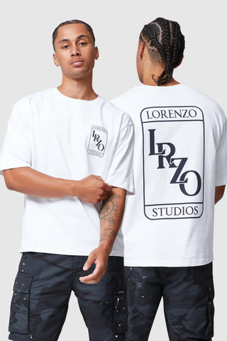 Lrzo Badge Tee - White